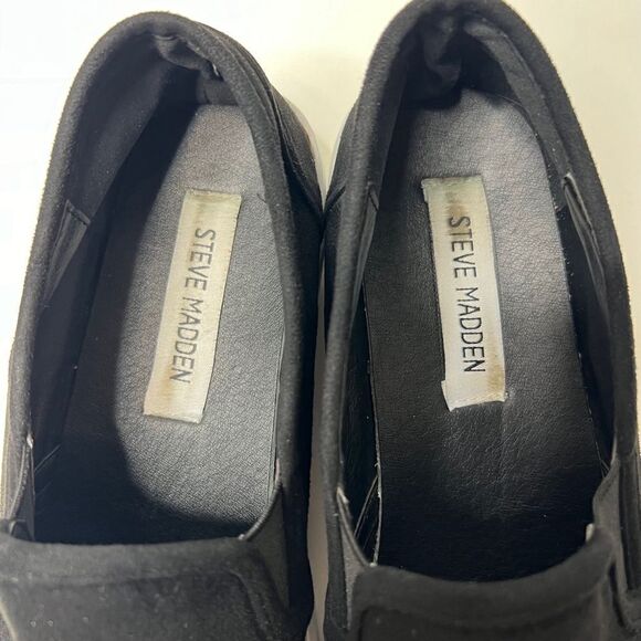 Steve Madden Sneakers Black Womens Size 38 (US 8) Faux Suede Comfort Shoes - Picture 7 of 10